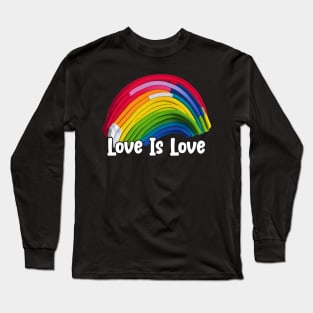 Prideful Skies LGBTQ gay pride Rainbow Colored Design Long Sleeve T-Shirt